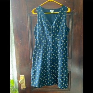 Navy Floral Pattern J. Crew Dress
